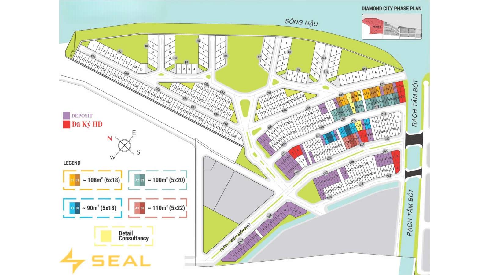 Mặt bằng dự án dimond city dài xuyên