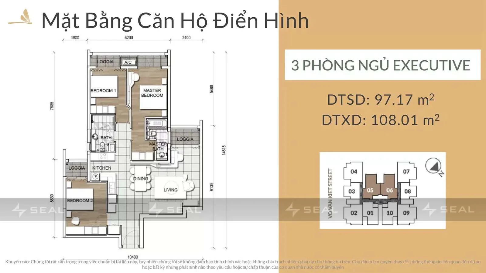 Thiết kế căn hộ 3pn executive