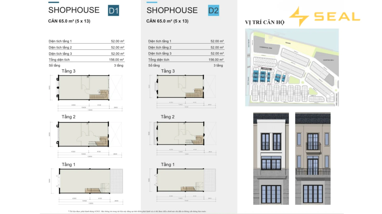 Thiết kế chi tiết SHOPHOUSE D1 D2 Quận Mê Kông An Giang