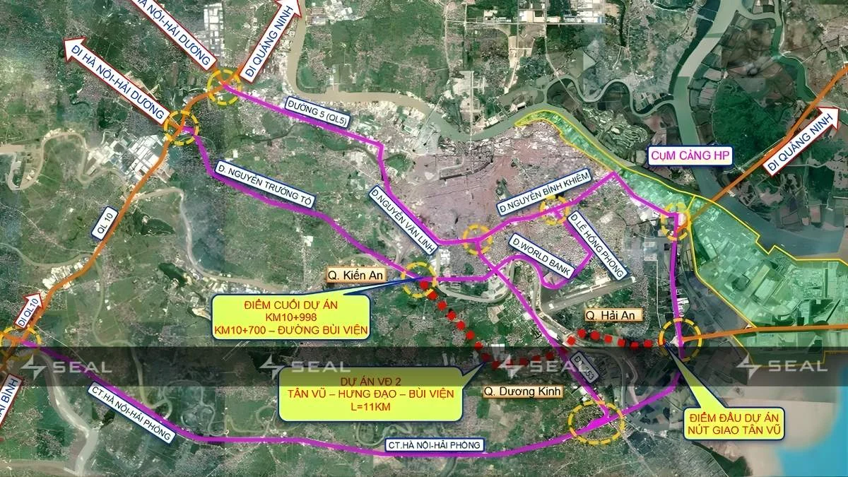 bản đồ quy hoạch đường vành đai 2 Hải Phòng